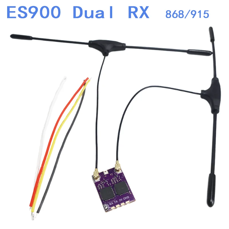 

Модуль приемника HappyModel 868 МГц/915 МГц ES900 DUAL RX ELRS встроенный TCXO для радиоуправляемого самолета FPV плагин дрона дальнего действия