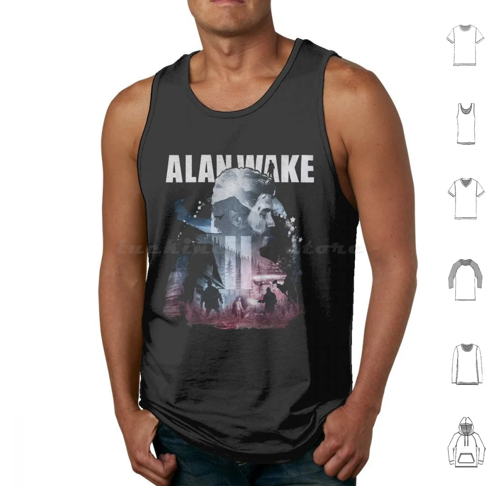 Alan Wake Tank Tops Print Cotton Alan Wake Horror Remedy Gaming Alan Wake Game Video Game Games Alan Wake 2 Alan Wake Ii