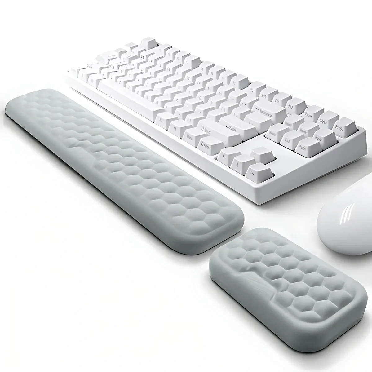 

STONEGO Ergonomic Keyboard Mouse Wrist Rest Office Typing Protection Relax Wrist Memory Foam Mouse Pad Computer Laptop Desk Mat