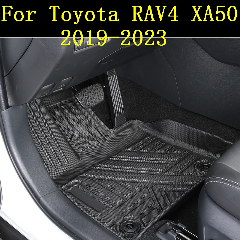 

LHD Car Floor Mats Double Layer TPE Foot Pads Interior Floorliner For Toyota RAV4 XA50 2019 2020 2021 2022 Accessories