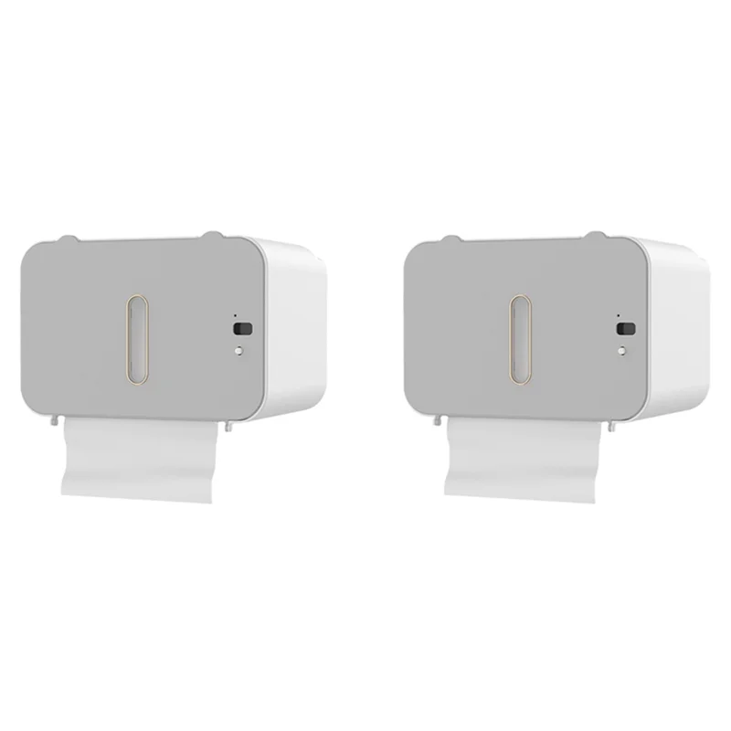 

ABZS 2X Inductive Toilet Paper Holder Automatic Paper Dispensing Toilet Paper Holder Wall-Mounted Toilet Paper Holder
