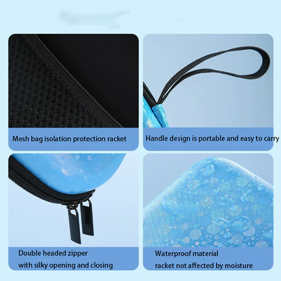 新しいEVAハードシェル高級卓球スポーツクラブスクエア卓球ラケット機器保護・収納バッグ