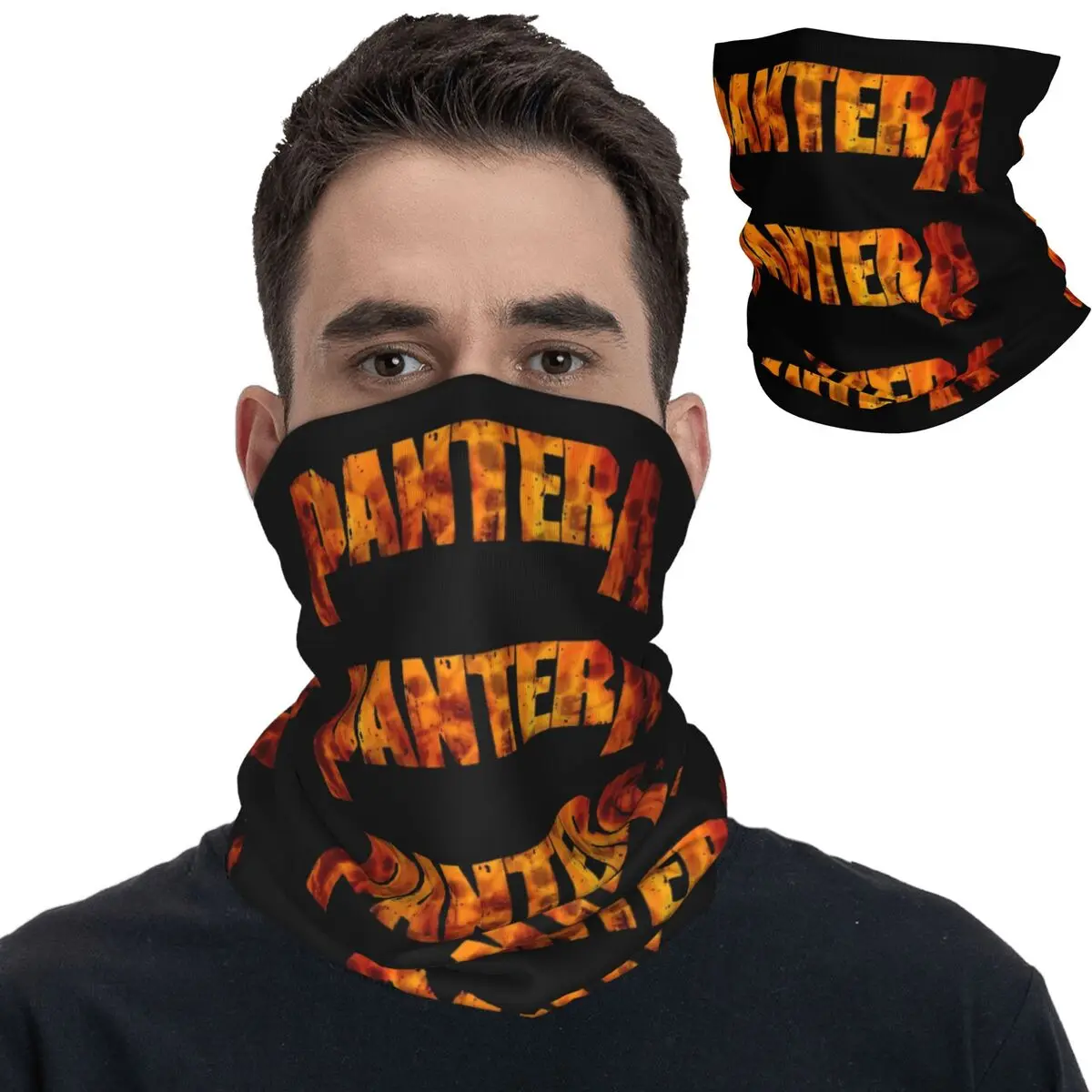 Pantera Music Band Bandana Neck Gaiter Printed Heavy Mental Mask Scarf Warm Cycling Scarf Riding Unisex Adult All Season