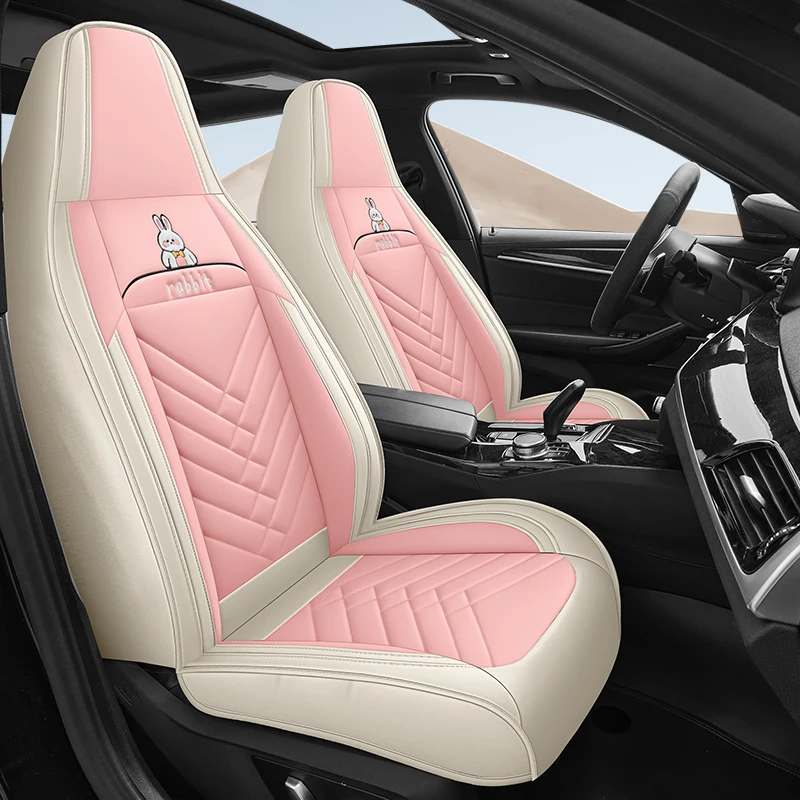 Front Row Double Seat, Luxurious Nappa Leather Full-Cover Integrated Car Seat Cover, Universal Fit, Delicate Texture, Not Easy to Wrinkle or Deform, Comfortable, Breathable, and Wear-Resistant, Suitable for All Seasons, Ergonomic Design, Three-Dimensional Side Support, Enhances Driving Experience, Available in Five Colors, Suitable for Sedans, Suvs, Pickup Trucks, and Other Various Models