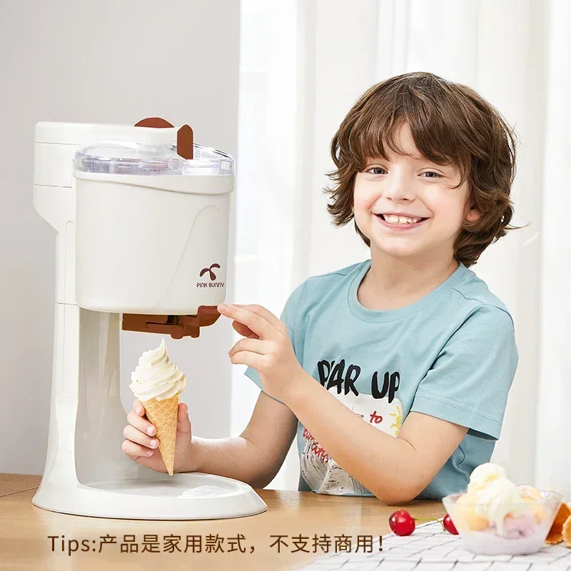 220V Soft Serve Ice Cream Machine Blender Small  Rabbit Home Mini Fully Automatic Cone Homemade Icecream Maker Mashine Roll AP