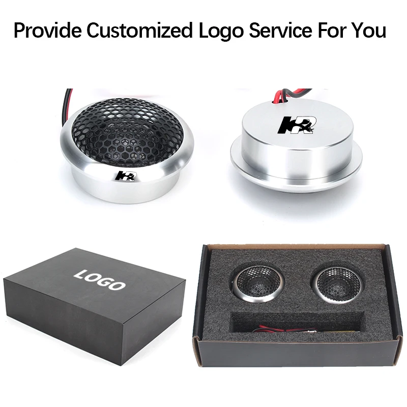 Factory hot sale Nominal Power 50W*2 Car Tweeter Speaker 25mm Neo. magnet Aluminium Housing Silk Diaphragm Dome Tweeter(1pair)