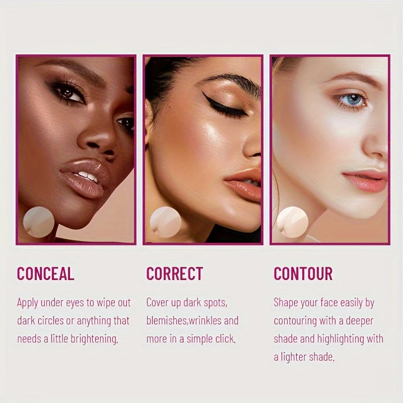 Nieuwe Spons Hoofd Concealer Volledige Dekking Vloeibare Foundation Professionele Concealer Donkere Cirkel Scheur Freckleacne Creëren Natuurlijke Hot