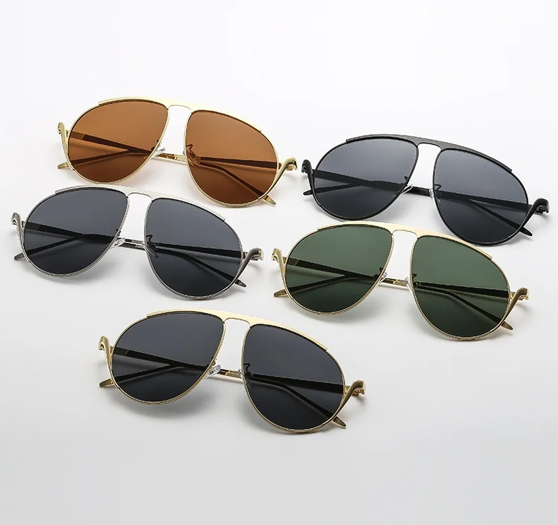 Luxuriöse runde Sonnenbrille, Anti-UV400, modische Brille für Strandreisen – Unisex-Designer-Sonnenbrille – Detail 2