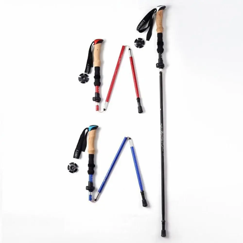 

Ultralight Aluminum Outdoor Trekking Poles EVA 5 Section Walking Sticks Ultralight Quick Adjustable Locks Wading Staff Climbing