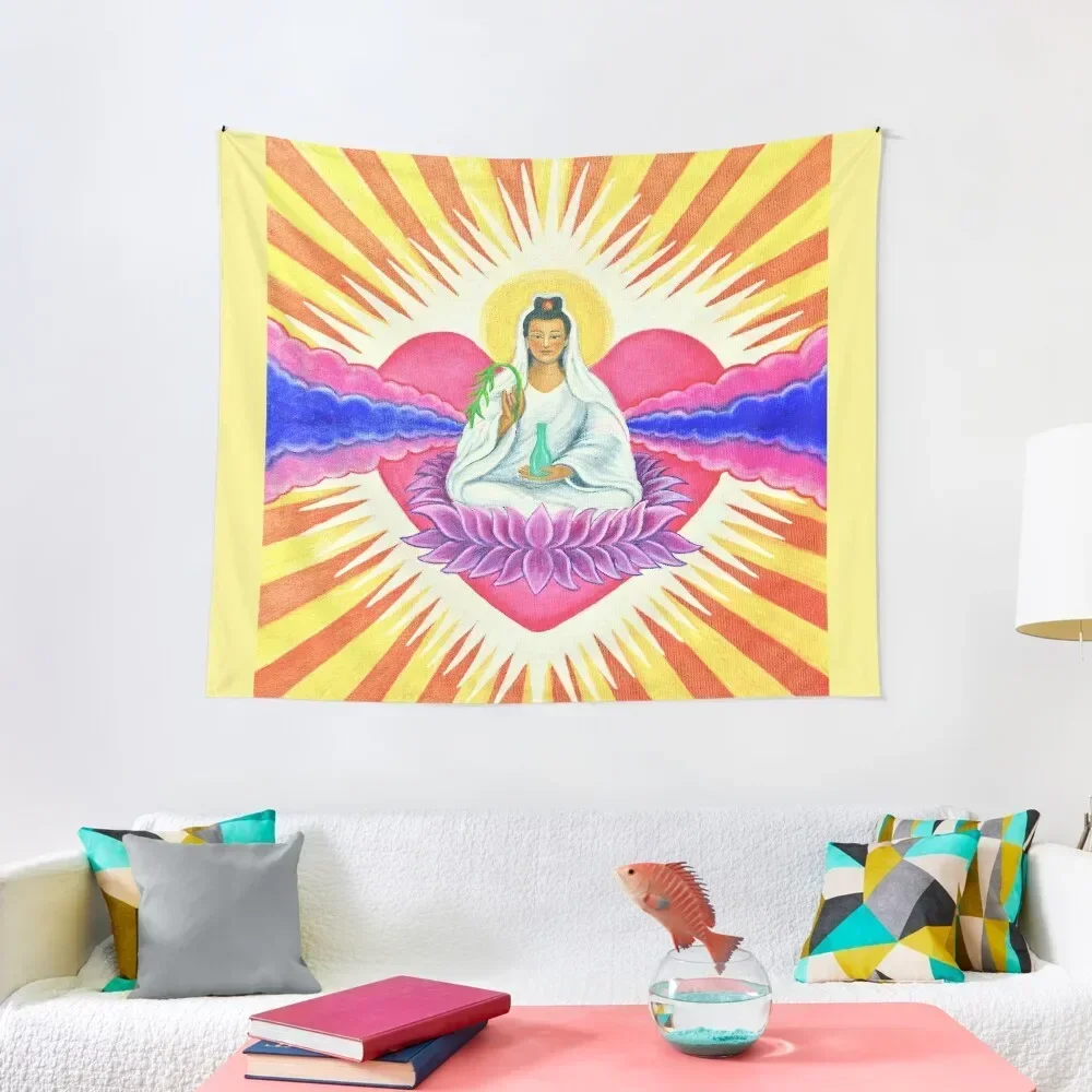 

Kwan Yin, Goddess of Compassion, Divine Feminine Principle Tapestry Decorations For Your Bedroom Outdoor Decoration Tapestry