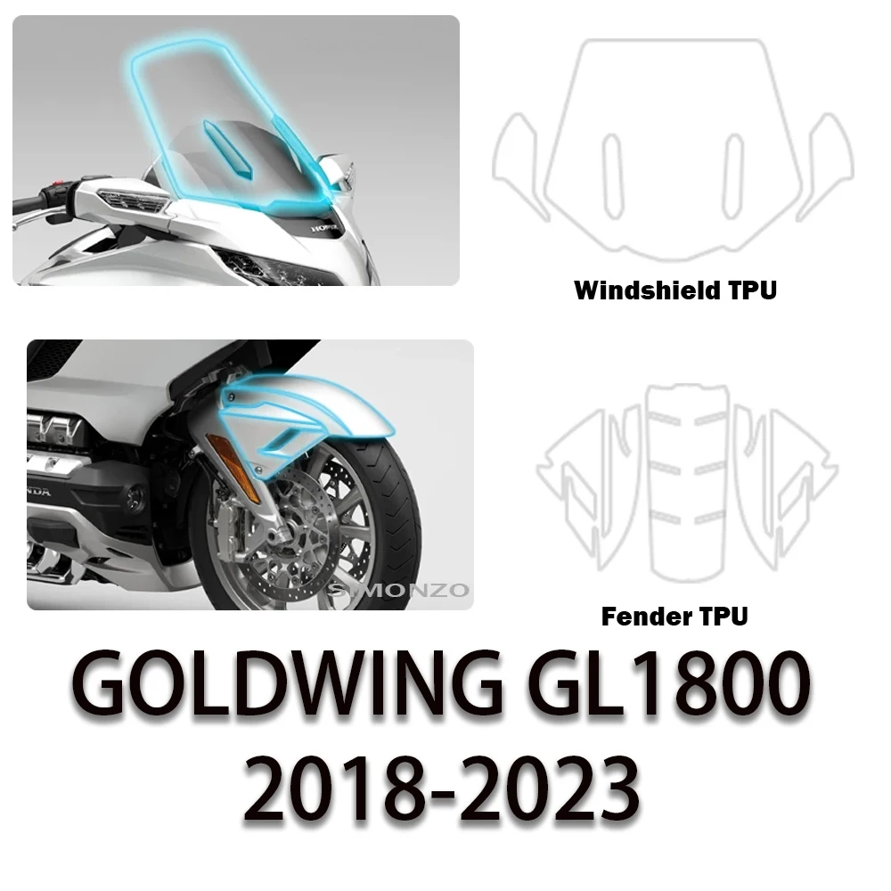 GL1800 Motorcycle Protective film TPU fairing protection windshield for Honda Gold Wing GL 1800 Scratch Resistant Film 2023-2024