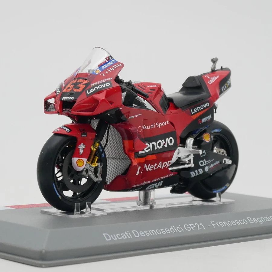 

Литая в масштабе 1:18 Модель мотоцикла GP 2021 Ducati GP21 Франческо Bagnaia, игрушечные мотоциклы, модель автомобиля, классический дисплей