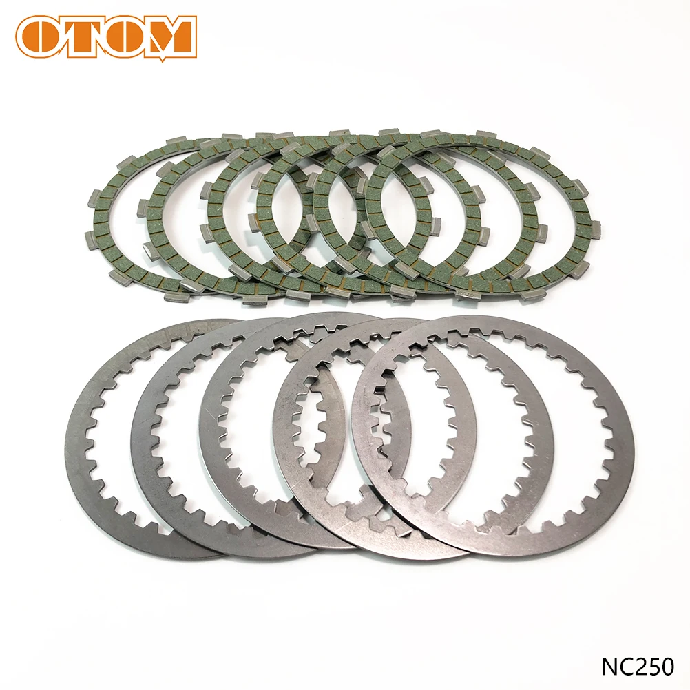 OTOM Motocycle Steel Clutch Friction Plates Disc Set For ZONGSHEN NC250 NC450 KAYO T6 K6 BSE J5 RX3 ZS250GY/450GY-3 4 Valves