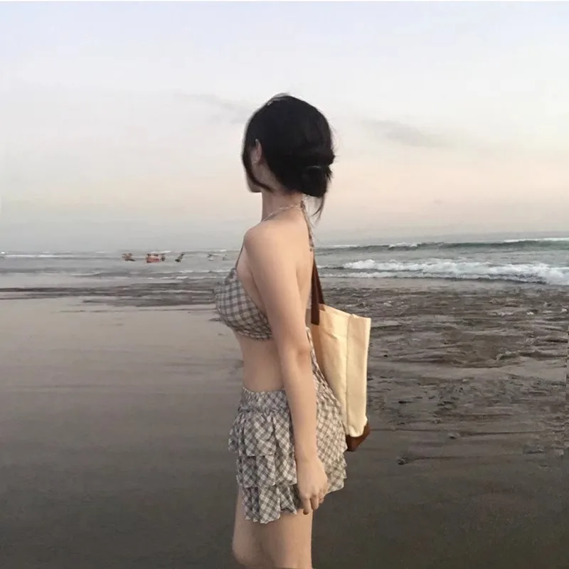 3 قطعة مجموعة البكيني المرأة متقلب عالية الخصر مثير الحلو العصرية التستر الزي التخسيس عطلة الشاطئ منتجع ارتداء