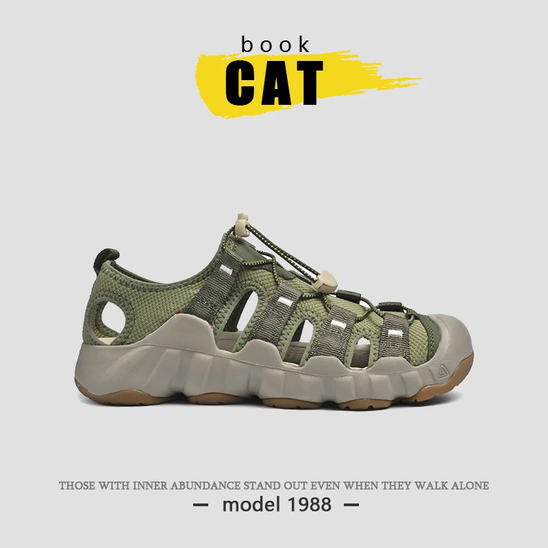 

Outdoor Wading Bookcat Men's Sandals Breathable Anti-slip Summer Sports Beach Shoes Waterproof Upgraded Version Casual Style