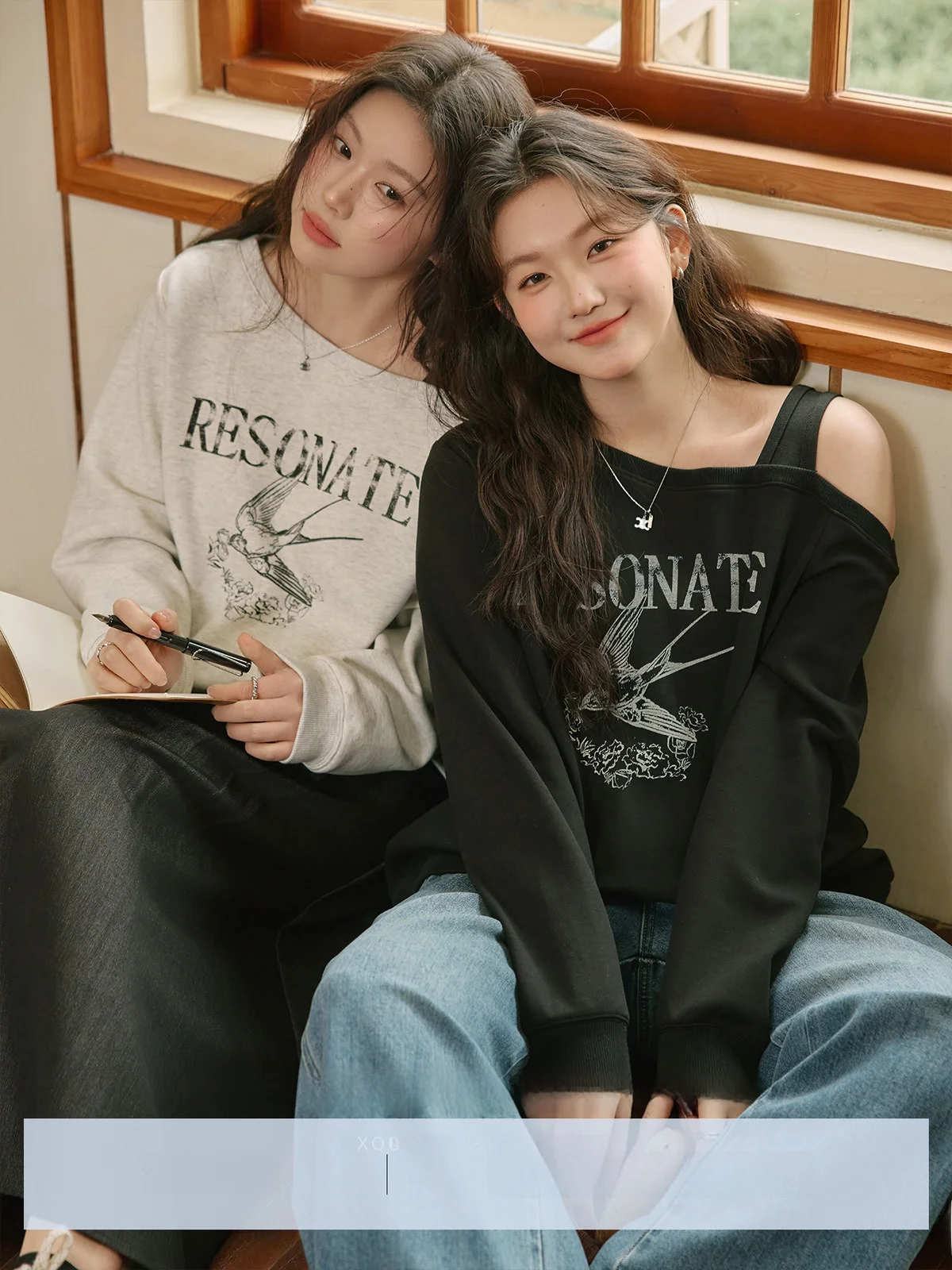 

XLIDM American Sle Oversized Women's Sweatirt Spring 2026 Casual Loose Fit Printed Long Sve Contrast Color oulder