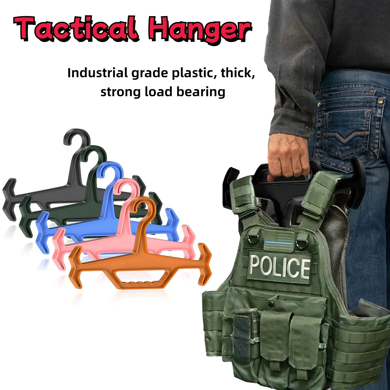 Multi-Functional Large-Load Tactical Vest Display Hanger Military Fans Outside The Household Training Plastic Non-Slip Hanger