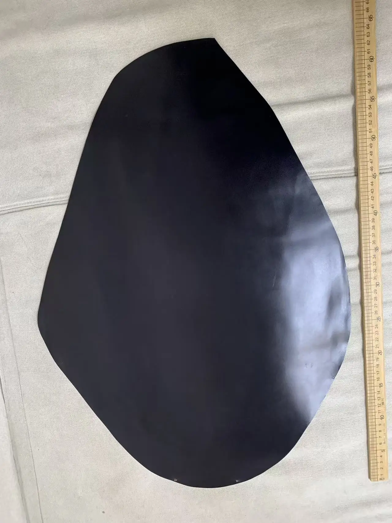 Unique Japanese Cordovan, Genuine Leather Scrap, Black Coffee Color