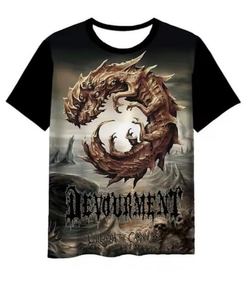 

New Fashion Men/Women Devourment Band 3D Print Short Sleeve T-Shirt Fashion T Shirt Sport Hip Hop Summer Tops TX143