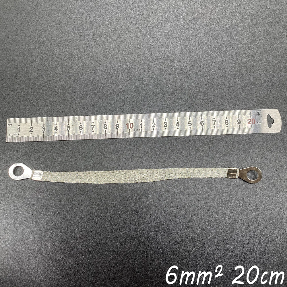 سلك تأريض الجسر ، حزام مجدول نحاسي ، كابل نحاسي مسطح بالكامل ، وصلة صندوق كهربائي ، 6: 2 #2