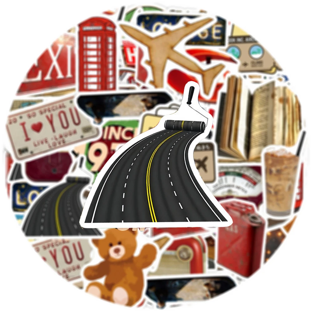 10/30/50 個ヴィンテージ INS アメリカンスタイル落書きステッカー美的デカール DIY 文具スーツケースラップトップ防水ステッカーパック