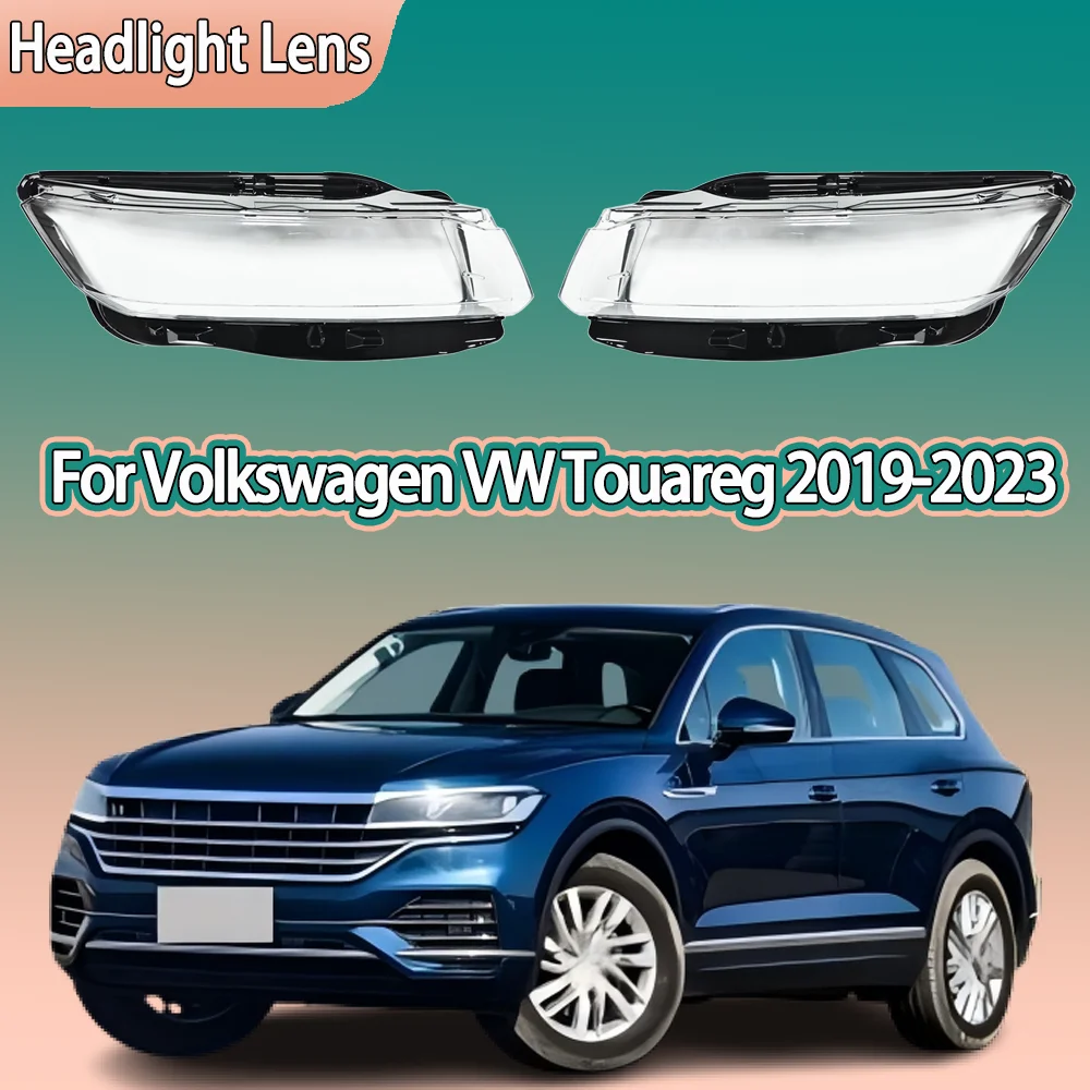 

Для Volkswagen VW Touareg 2019 2020 2021 2022 2023, корпус автомобильных фар, прозрачный абажур, крышка фары, линза из плексигласа