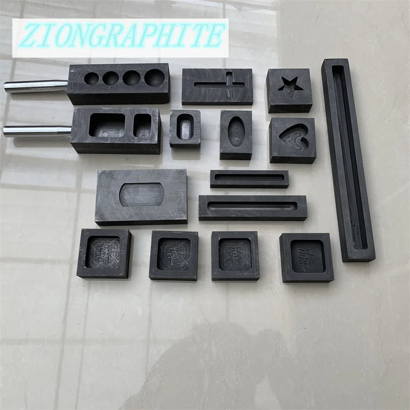 

Multi Shape graphite Ingot Tank Pentagram, Heart, Cross,Ellipse Etc. Carbon Casting Ingot Mold graphite Melting Crucible Mould