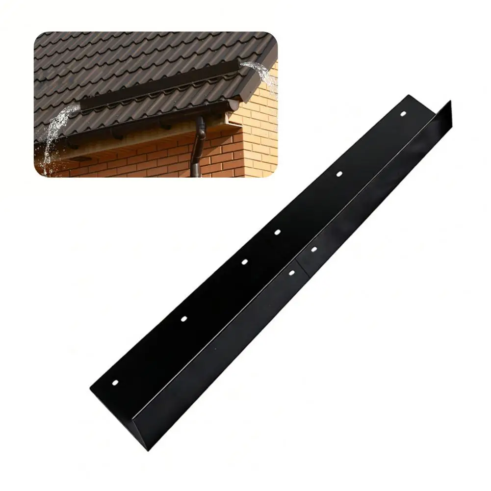 Roof Rainwater Diverter Roof Rain Gutter Diverter Carbon Steel Rainwater Splash Guard for House Roofs Doorway Corner Protector