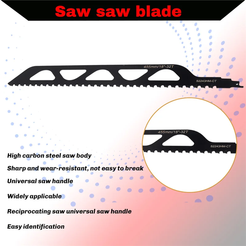 

A63K-Reciprocating Saw Blade Carbide Tungsten Carbide Saw Blade For Cutting Porous Concrete, Fibre Cement