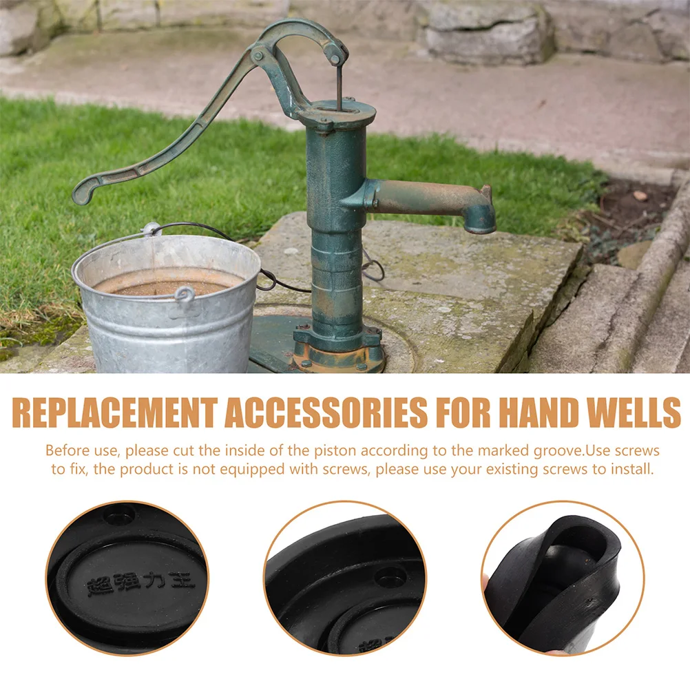 

3pcs Pitcher Cup 80mm Rubber Part Wear Resistant Well Accessory Soft Hose Manual Pump Valve Professional Water Pump Part