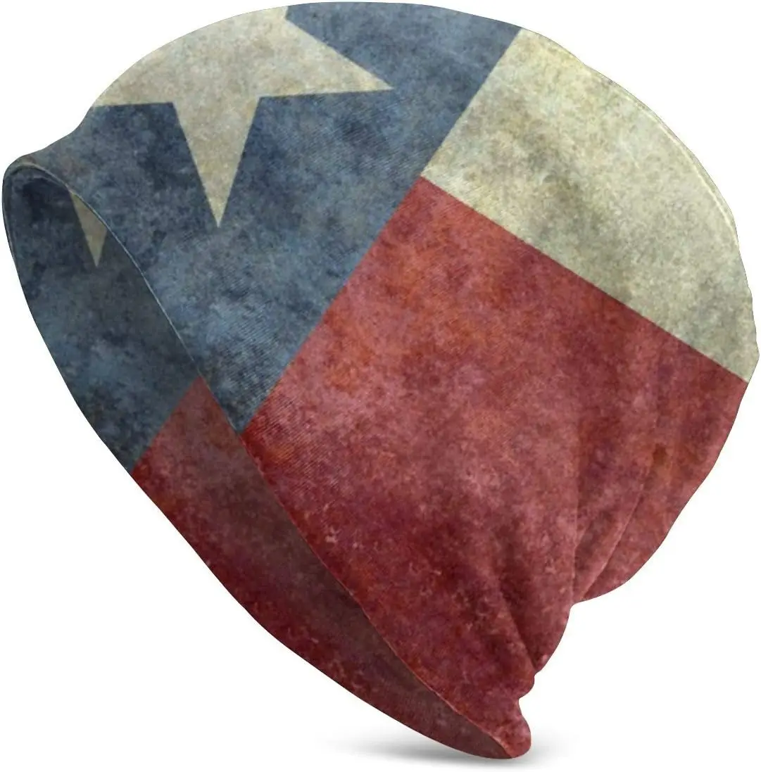 Texas State Flag Beanie Baggy Hat Slouchy Skull Beanie for Men Women