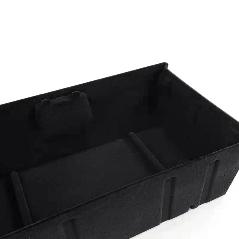 2PCS For 2021 Tesla Model Y Under Seat Storage Box High Capacity Organizer Felt Cloth Drawer Holder Car Accessories