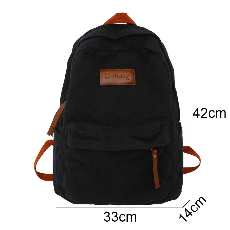 New Ins Cool Girl Boy Canvas Green Laptop Student Bag Fashion Couples Style College Bag Female Backpack Male Travel Backpack