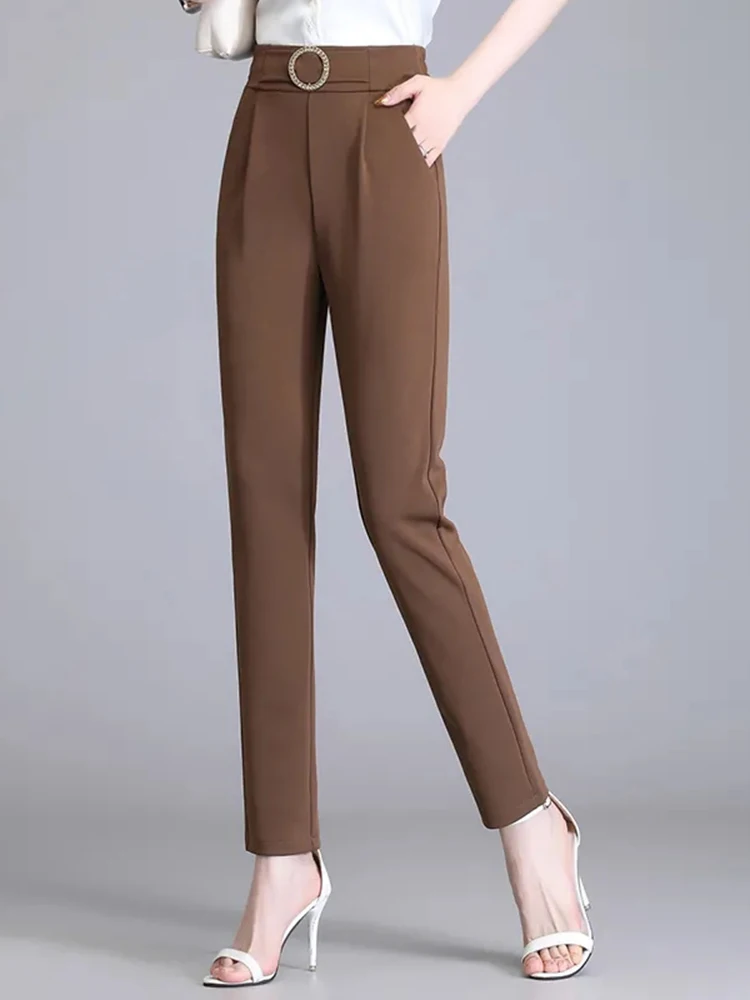 Casual Womens Harem Pants Office High Waist Straight Pantalones New Korean Fashion Oversize 4xl Pencil Trousers Spring Summer