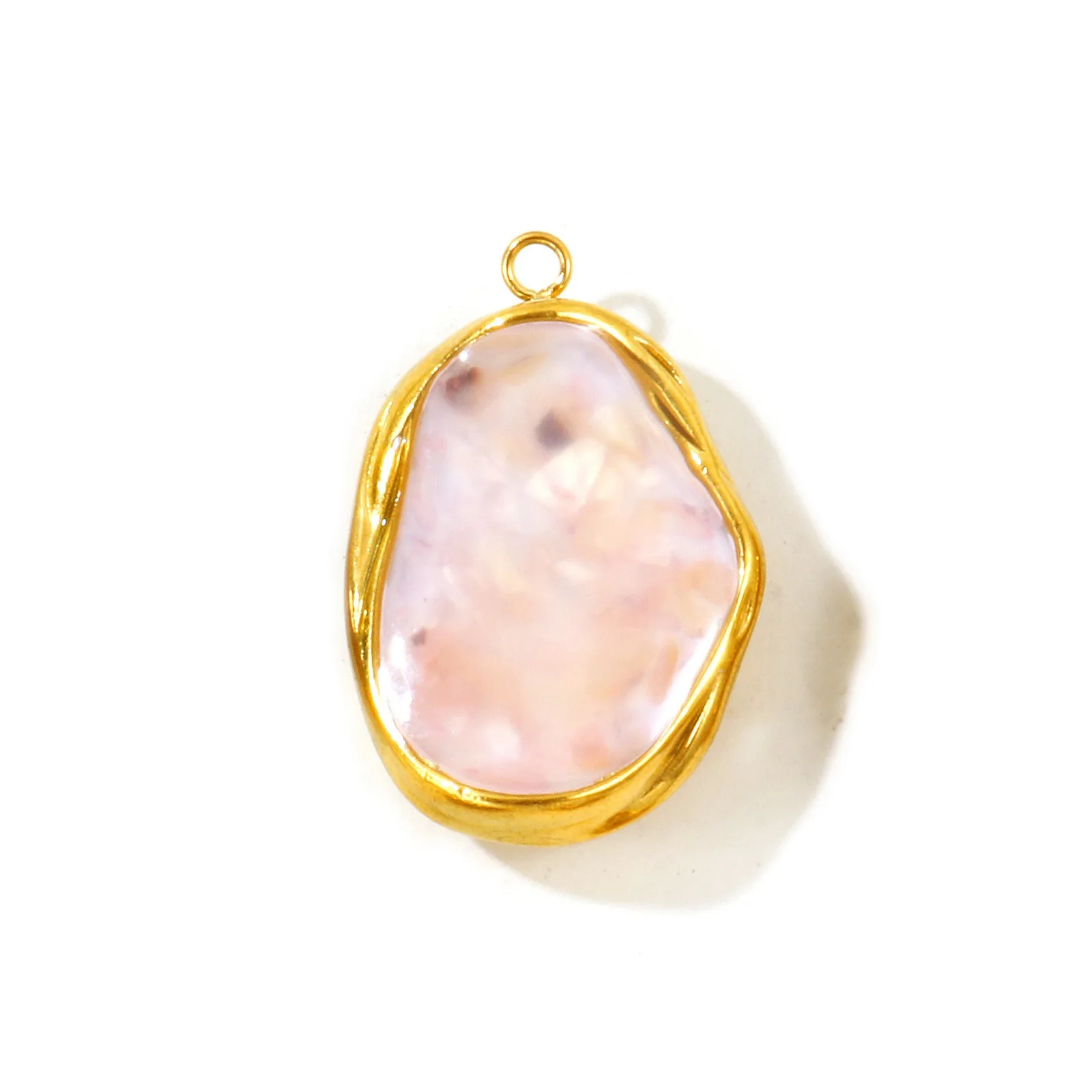 1 Stück Unregelmäßiger Natürlicher Muschel-Ozean-Anhänger aus 304 Edelstahl, Charms für DIY-Halsketten, Schmuckherstellung, Großhandel, 3cm x 2cm – Detail 1