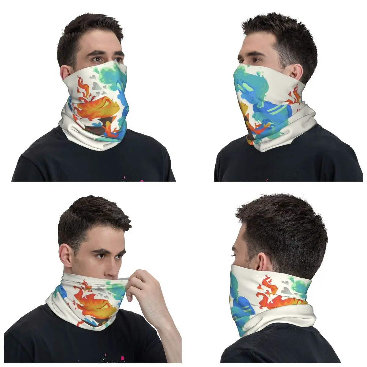 Custom Elemental Bandana Neck Gaiter Windproof Face Scarf Cover Men Women Ember Cinder Lumen Headwear Tube Balaclava