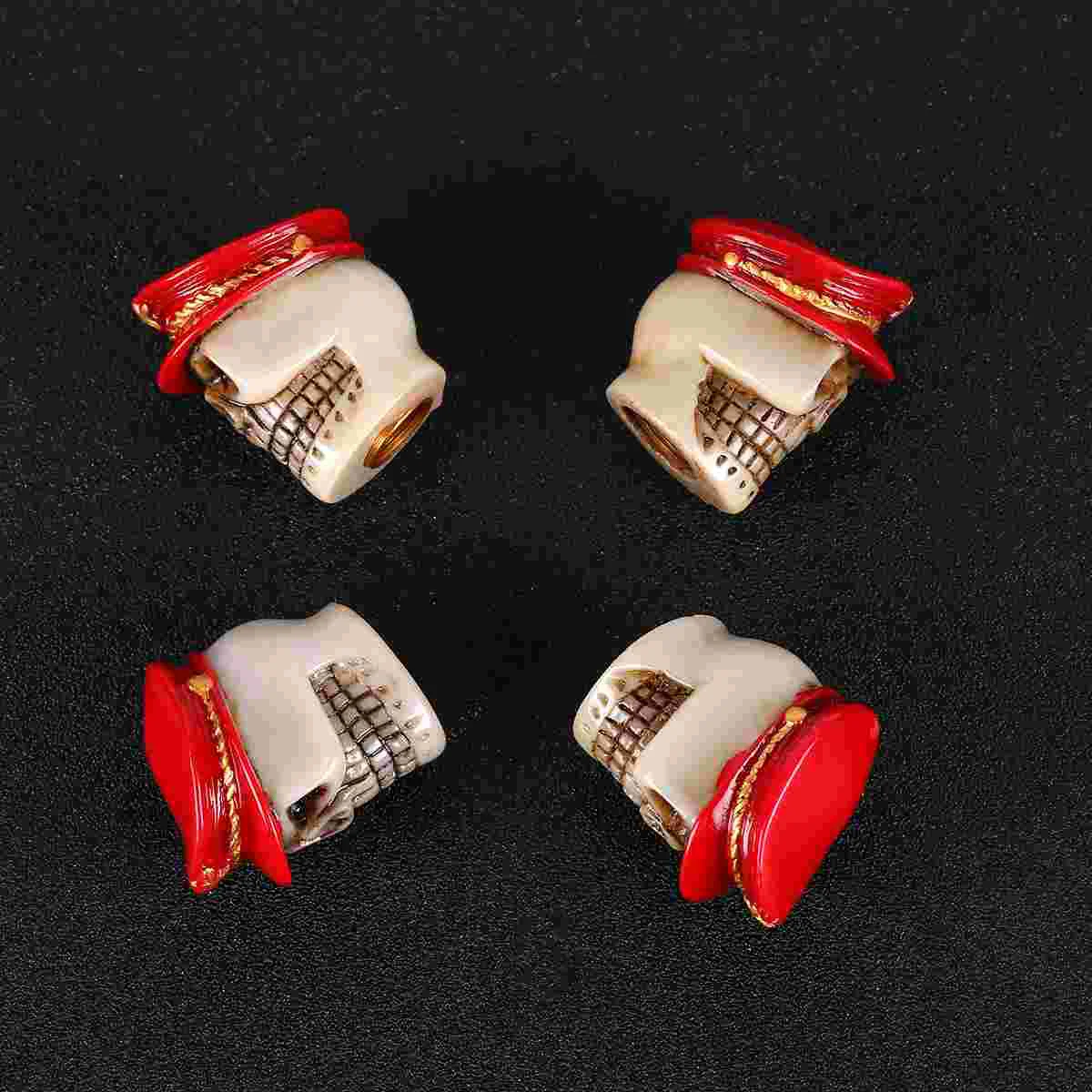 1 Set Ghost-Ventilkappen, Premium-Harz, sicher, kreative Form, einfache Installation, verhindert Stabiles Druckfahrrad mit flachem Reifen