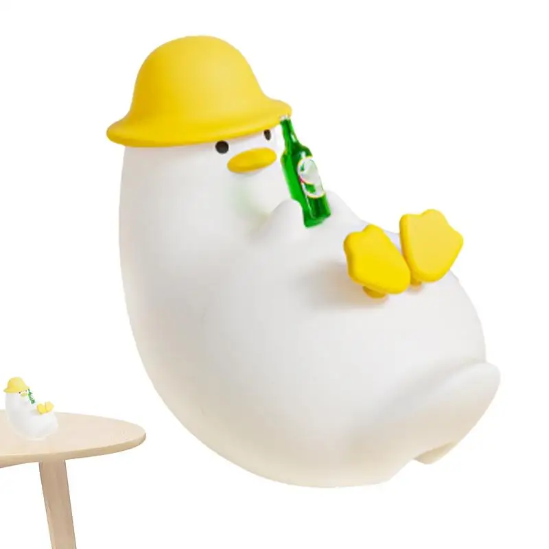 Silicone Duck Lamp Holding Beer Bottles Eye Protectionnight Light 3-Grade Dimmable Soft Light Table Lamp USB Charging For Eye