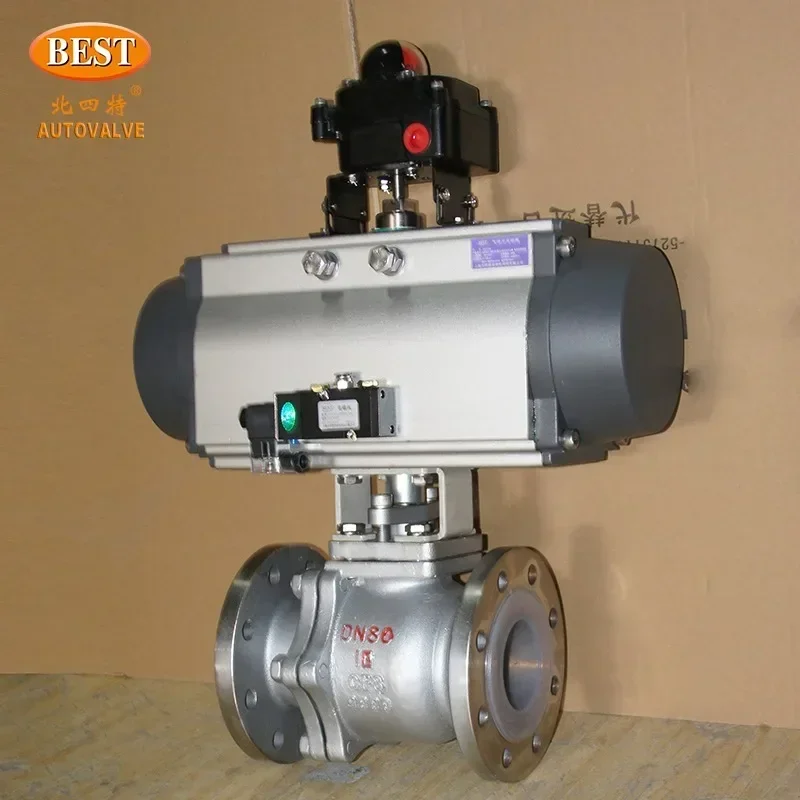 Factory Price Pneumatic Actuator Ball Valves 2 Way Water Air Oil  Q800 F4 F46 Hydraulic Flanged Fluorine Lining Valve