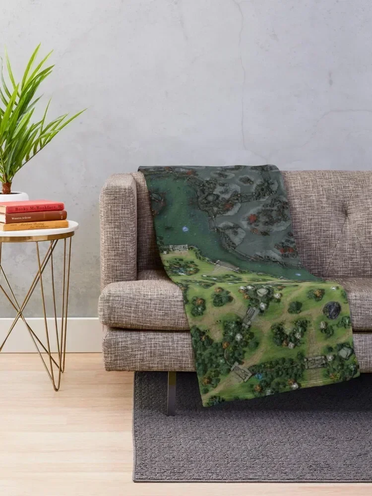 Dota 2 Reborn 7.28 HD Map Throw Blanket Luxury Throw funny gift Travel Designers Blankets