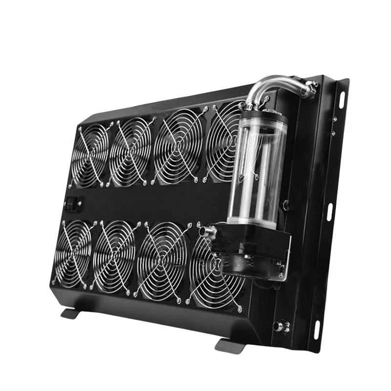 

External watercooled radiator pump Radiator Integrated 8Fan Cold bar Silent Graphics card Server cabinet Heat dissipation