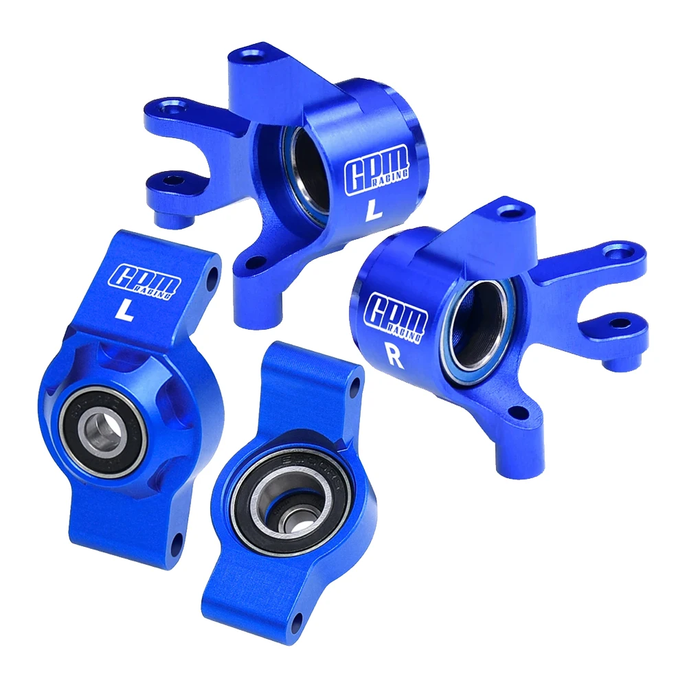 Bloques de dirección delanteros de aleación de Metal GPM 7075 + bujes traseros 10752 + 10736 para TRAXXAS Mini Maxx Monster Truck 107154 -1 Coches RC