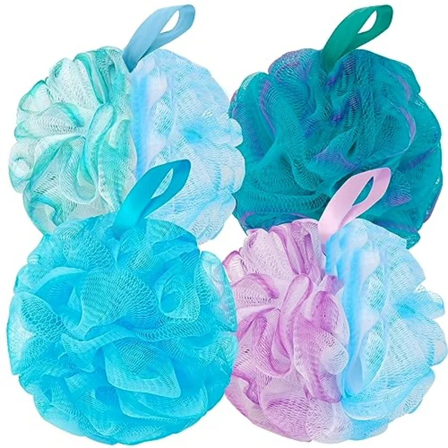 

Bath Loofah Shower Sponge Body Back Scrubber Soft Mesh Shower Puffs Exfoliating Loofa for Women Men Bath Accessories Cleaning T