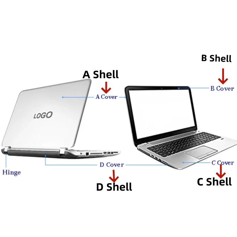 Funda trasera LCD para ordenador portátil Huawei MateBook D15, MRC-W60, W50, bisagra de PL-W19W00W10, bisel frontal, carcasa superior A B, protección