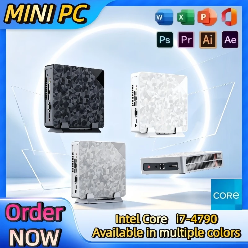 2026 Ultra‑Fast New Assembled Barebone Mini PC Core i7-4790 Genuine Original, Great for Office Gaming Home Business
