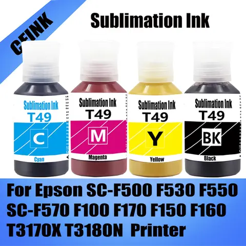 135ML Sublimation Ink For T49N T49H T49L For Epson SC-F100 F170 F150 F160 F500 F550 F570 F530 T3170X T3180N Sublimation Printer