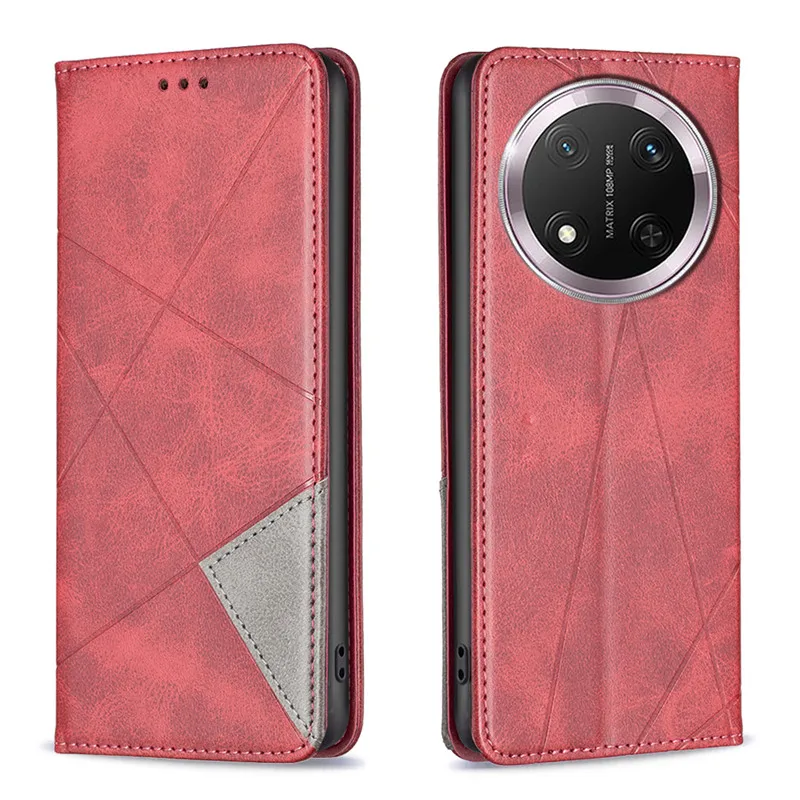 On For Honor X9C Case Magnetic Wallet Leather Flip Phone Cover For Huawei Honor Magic 7 6 Lite X6B X7B X8B X9B X9C 5G Cases Capa