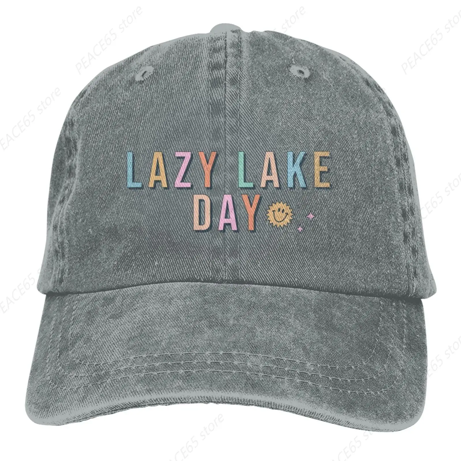 

Funny Cap Lazy Lake Day | Lake Life Baseball Cap Outdoor Sport Dad Hat Cotton Hat for Men Women