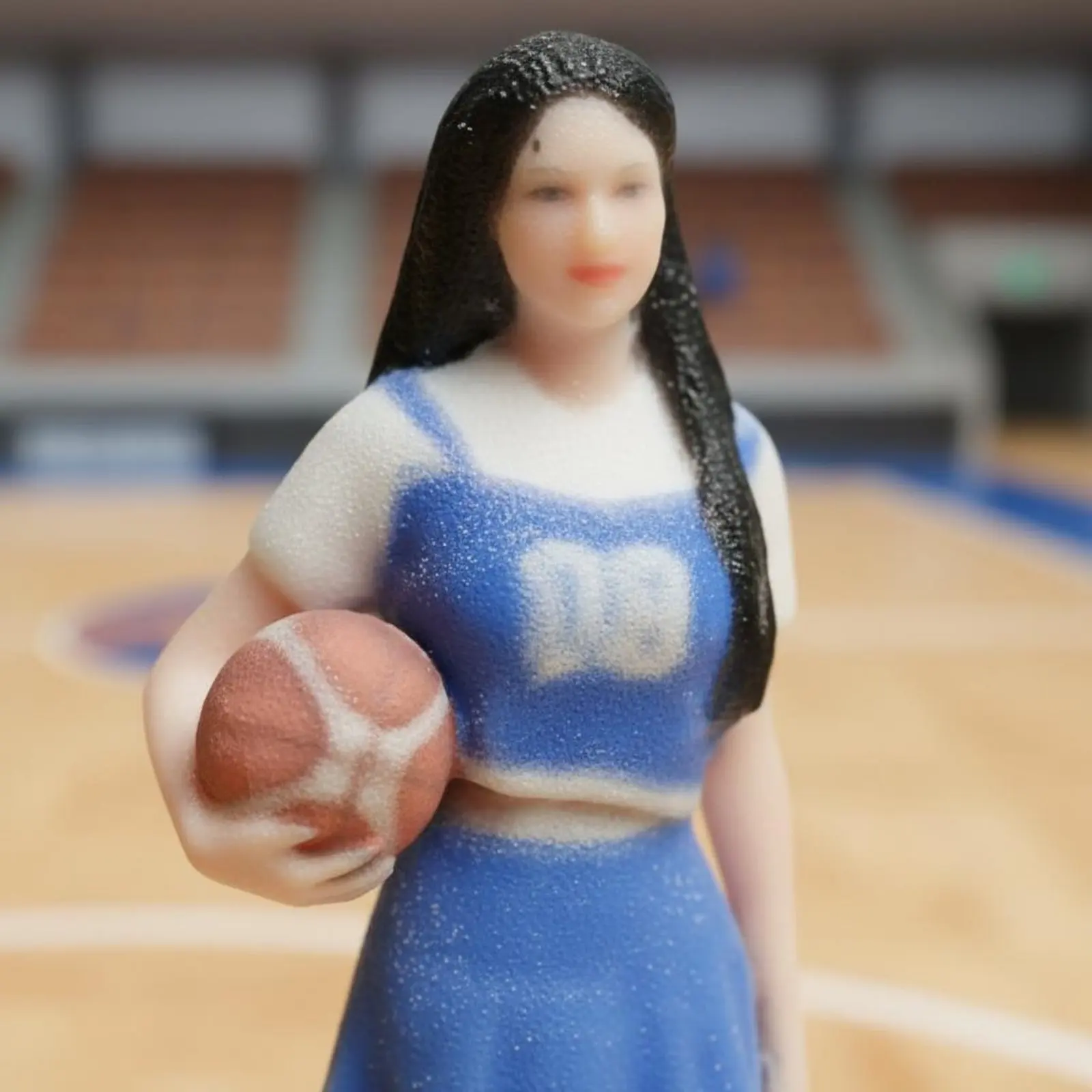 

1/64 Cheerleader Figurine Collectible Miniature Court Sport Girl Three-Dimensional Printed Human Model High Intricate Tiny