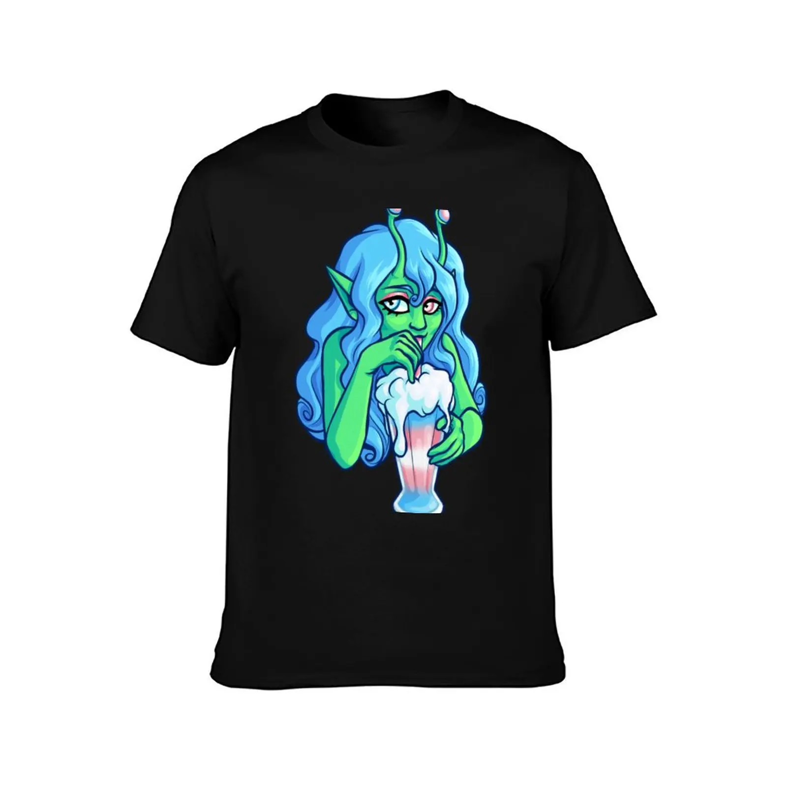 Transgender Milkshake Alien T-Shirt t shirt man cotton T-Shirt